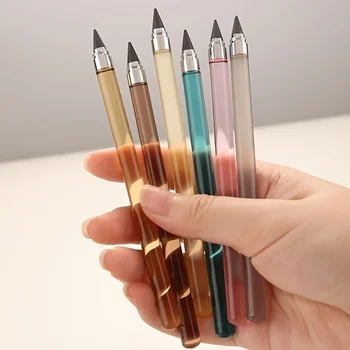 13 шт. /компл. Креативный акриловый цветной карандаш Eternal Pencil с 12 цветными наконечниками, студенческая школа рисования, канцелярские принадлежности Kawaii