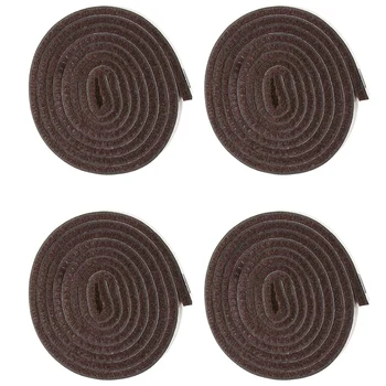 4X самоклеящихся рулона войлочной ленты для твердых поверхностей (1/2 дюйма X 60 дюймов), коричневый