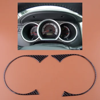 2шт Наклейка для отделки крышки прибора Speedomter в салоне автомобиля, пригодная для Toyota Tacoma 2012 2013 2014 2015, черное углеродное волокно