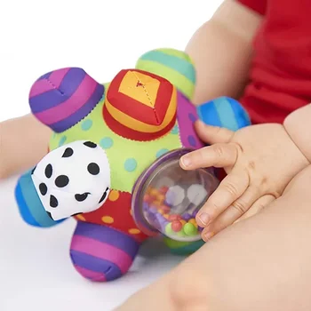 Ухабистый Мяч-Погремушки Для Малышей, Сенсорные Игрушки-Колокольчики, Когнитивные Развивающие Игрушки Для Новорожденных, Игрушка для Развития Мозга для Детей, Подарок Для Младенцев