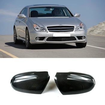 Крышка Зеркала заднего Вида Из Настоящего Углеродного Волокна Для Mercedes-Benz W219 CLS300 CLS350 CLS500 2008-2009 годов выпуска