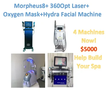 Morpheus8 + 360Opt Lase + Кислородная маска + Гидра-массажер для лица 4 Машины Теперь помогают создать ваш спа-салон！
