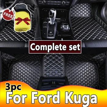 Автомобильные коврики для Ford Kuga 2013 2014 2015 2016 2017 2018 Пользовательские Автомобильные накладки для ног Автомобильный Ковер Аксессуары для интерьера