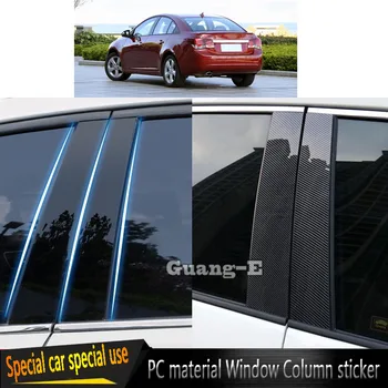 Для Chevrolet Cruze Седан 2009 2010 2011 2013 2014 Материал ПК для автомобиля, накладка на стойку, накладка на дверь, наклейка на молдинг окна 10 шт.