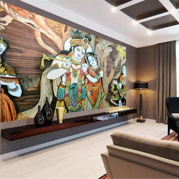 бейбеханг Пользовательские обои 3d фотообои Индийский Брахман ретро дворец фрески обои для домашнего декора papel de parede 3D обои