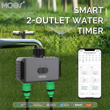 Bluetooth Умный садовый спринклерный таймер подачи воды с двухсторонней задержкой дождя, омыватель фильтра, программируемый контроллер автоматического полива