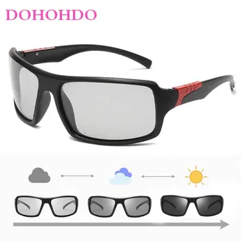 DOHOHDO Новые Фотохромные Солнцезащитные очки Polaroid Мужские Поляризованные Очки Мужские Солнцезащитные очки с изменяющимся цветом Для мужчин Спорт на открытом воздухе Вождение