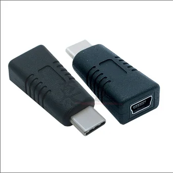 Адаптер Mini / Micro USB для мужчин типа C, адаптер для зарядки кабеля передачи данных для женщин типа T / V8