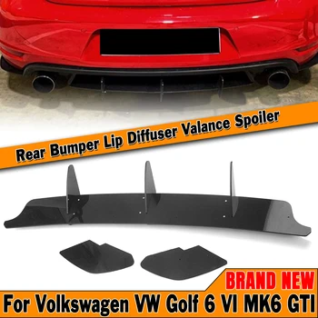 Диффузор заднего бампера автомобиля Кронштейн для губ Сплиттер Защита Спойлера Выхлопная накладка для Volkswagen VW Golf 6 VI MK6 GTI 2010-2014