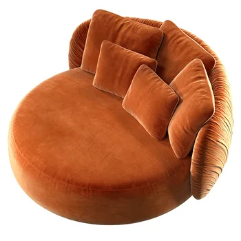 Итальянский легкий роскошный круглый диван-кресло, дизайнерский диван для гостиной, отдыха