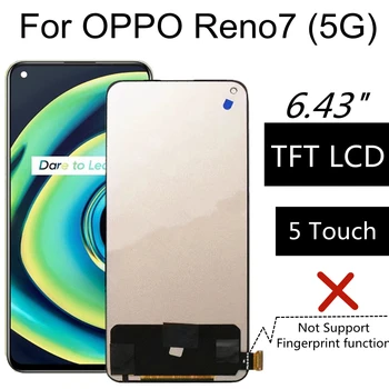 6,43 TFT ЖК-дисплей Для OPPO Reno7 5G LCD CPH2371 ЖК-дисплей С Сенсорным Экраном В Сборе Замена Аксессуара Для OPPO Reno 7 LCD