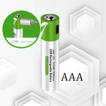 батарея aaa 1,5 в 750 МВтч Type-c быстрая зарядка литиевой батареи bateria de litio bateria de aaa аккумулятор