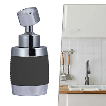 1шт Двойной функциональный барботер с защитой от брызг, аэратор для кухонного крана, 360-градусный поворотный диффузор для водопроводной воды, смеситель для ванной комнаты, насадка