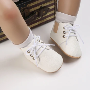 Новая однотонная детская обувь для баптистов, модная обувь для новорожденных, повседневная обувь для мальчиков и девочек на резиновой подошве