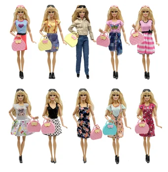 1 комплект аксессуаров для тканевых кукол, модная одежда, милая повседневная одежда, классная одежда для детей с 11-дюймовой куклой Барби или подарок на день рожденияd1