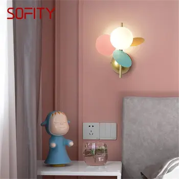 Настенный светильник SOFITY Nordic Creative Macaroon Lamp LED Modern Scones, декоративные светильники для дома и спальни в помещении