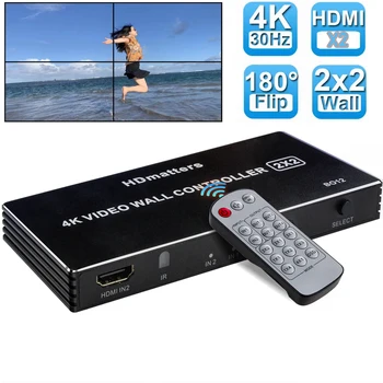 Контроллер видеостены 4K HDMI 2x2 Процессор видеостены HDMI DVI 1X2 1X4 1X3 2X1 3x1 4X1 мультиэкранный процессор splicer