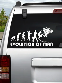 Эволюция человека-байкера. Мотоциклист. Байкер забавная наклейка на автомобиль виниловая наклейка для автостайлинга 25см *11см