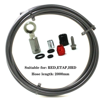 Комплект шлангов Гидравлический дисковый тормоз для шоссейного велосипеда Резиновые + стальные уплотнительные кольца Масляная игла Портативная практичная для Red ETAP