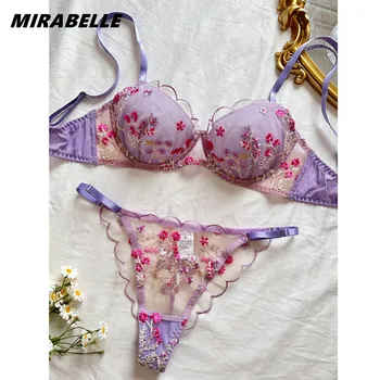 MIRABELLE Fairy Lingerie Красивое Нижнее белье из 2 предметов, Прозрачное кружево, Экзотические комплекты, Прозрачная Билизна, Сексуальная, Необычная, Интимная