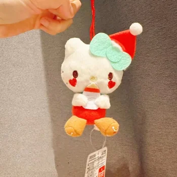 Kawaii Sanrio аниме Hello Kitty Плюшевый кулон Милый мультяшный Пряничный Человечек Милая Милая сумка брелок Игрушки Рождество для девочек