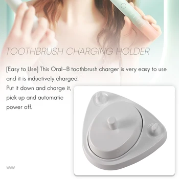 Для замены зубной щетки Braun Oral B, зарядное устройство, блок питания, держатель для индуктивной зарядки, Модель 3757, USB-кабель белого цвета