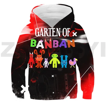 2023 Весна Осень Street Garten of BanBan 2 Толстовка Anime Lounge Wear Толстовки Спортивный костюм 3D Kids Garten of BanBan Спортивная одежда