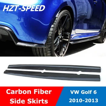 Автомобильные дверные фартуки из углеродного волокна, боковые юбки, удлинители для VW Golf 6 MK6 R20, автомобильный обвес 2010-2013 гг.