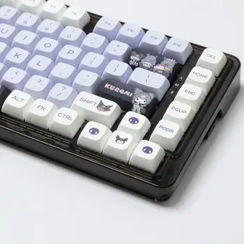 Колпачок для клавиш клавиатуры Sanrio Kuromi Mac Key Cap Xda Highly Cute Pbt с пятисторонней термообработкой Ningzhi Ciy 68 61 84 87