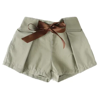 Свободные шорты для маленьких девочек, Летние повседневные хлопковые пляжные брюки на 1, 2, 3, 4 года, детские шаровары, одежда для маленьких девочек в корейском стиле