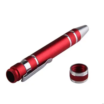 Новая многофункциональная отвертка-ручка из алюминиевого сплава, набор прецизионных отверток 8 в 1, удобный инструмент для ремонта ручек