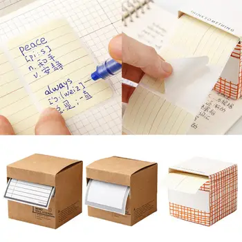 Блокнот для заметок, рулон липкой бумаги для заметок, непроницаемая для чернил бумага, мини-блокнот для заметок, отслаивающегося типа, идеальные канцелярские принадлежности для офиса студентов