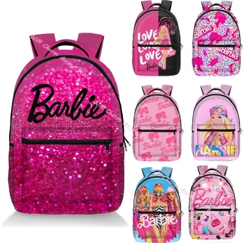 Рюкзак Барби 24 стиля, школьный рюкзак с принтом Барби из мультфильма Каваи, сумка на плечо для девочек, студенческая повседневная дорожная сумка для хранения, подарок