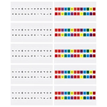 40 Листов Цветных вкладок с алфавитом Маленькие липкие вкладки Маркеры страниц блокнота Вкладки руководств по алфавитным файлам