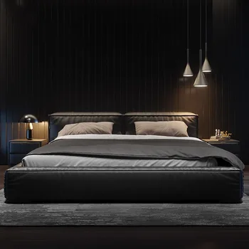 Европейская спальня, мягкая двуспальная кровать, современная большая двуспальная кровать в рамке для черной девушки, Королевская роскошная мебель в скандинавском стиле