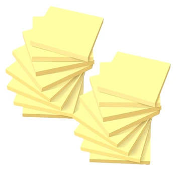 16 Книг Общим объемом 1600 Стикеров Для Заметок Желтая бумага Самоклеящиеся Стикеры Для Заметок Офисные Напоминания Бумага Для Заметок