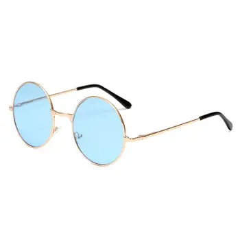 Ретро Винтажные Круглые солнцезащитные очки в роскошной металлической оправе Модные уличные Защитные очки UV400 Для мужчин и женщин Для вождения, очки для рыбалки