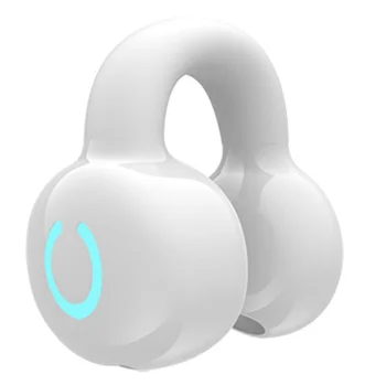 Однокомпонентная спортивная Bluetooth-гарнитура с зажимом для ушей, стерео без вкладышей, мини-гарнитура сверхдлительного ожидания, белая