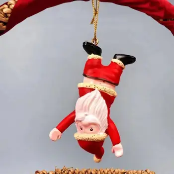 Декоративный Подвесной кулон Санта-Клауса из смолы, Рождественская Елка Санта-Клауса, Украшения Санта-Клауса, Мультяшный рисунок на подвеске