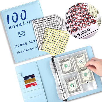100 конвертов для переплета, экономия бюджетных денежных конвертов для переплета, простой и увлекательный способ сэкономить 5 050 долларов