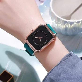 Часы для женщин Женская Ниша, Высококачественный и модный Минималистичный Силиконовый ремешок для женских часов, модные часы в Студенческом стиле