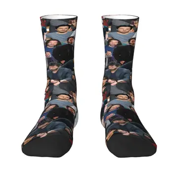 Фотоколлаж Киану Ривза, мужские носки для экипажа, унисекс, забавные носки для платья с 3D-принтом