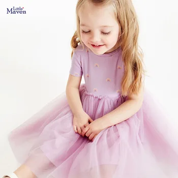 Юбка для девочек, Летнее платье принцессы, милое дышащее сетчатое платье для девочек, одежда для маленьких девочек, детская одежда, детские платья для девочек