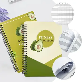 Бизнес-блокнот формата А5 в подарок друзьям-бизнесменам для диеты и фитнеса, записная книжка для тренировок в рулонном переплете с рисунком авокадо