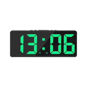 Стильный светодиодный будильник, квадратный цифровой будильник, декоративная функция защиты от помех, настольные светодиодные часы, календарь