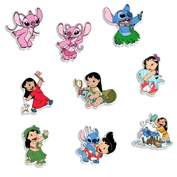 Оптовая продажа Серия Disney Cartoon Stitch Плоские серьги из смолы 
