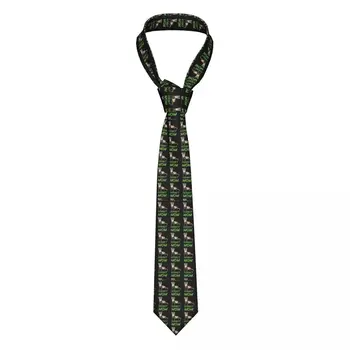 Галстук для мамы-хорька, подарок с зеленым буквенным принтом для мужчин, галстуки на шею, Винтажная рубашка, 8 см, галстук для вечеринки