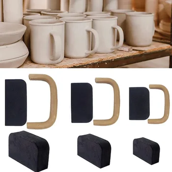 Набор форм для ручек керамических кружек 12шт., инструмент для изготовления ручек чашек своими руками для глины, резаки для керамической глины, форма для ручек кофейных кружек