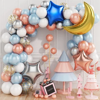 Гирлянда из воздушных шаров, декор для вечеринки по случаю Дня рождения, Детский Душ для Мальчика, Набор для арки из латексных Баллонов, Свадебный Воздушный шар