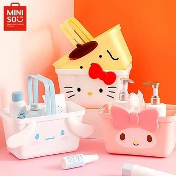 Портативная корзина Miniso High Beauty Sanrio Melody Корзина для покупок HelloKiity Студенческая корзина для хранения